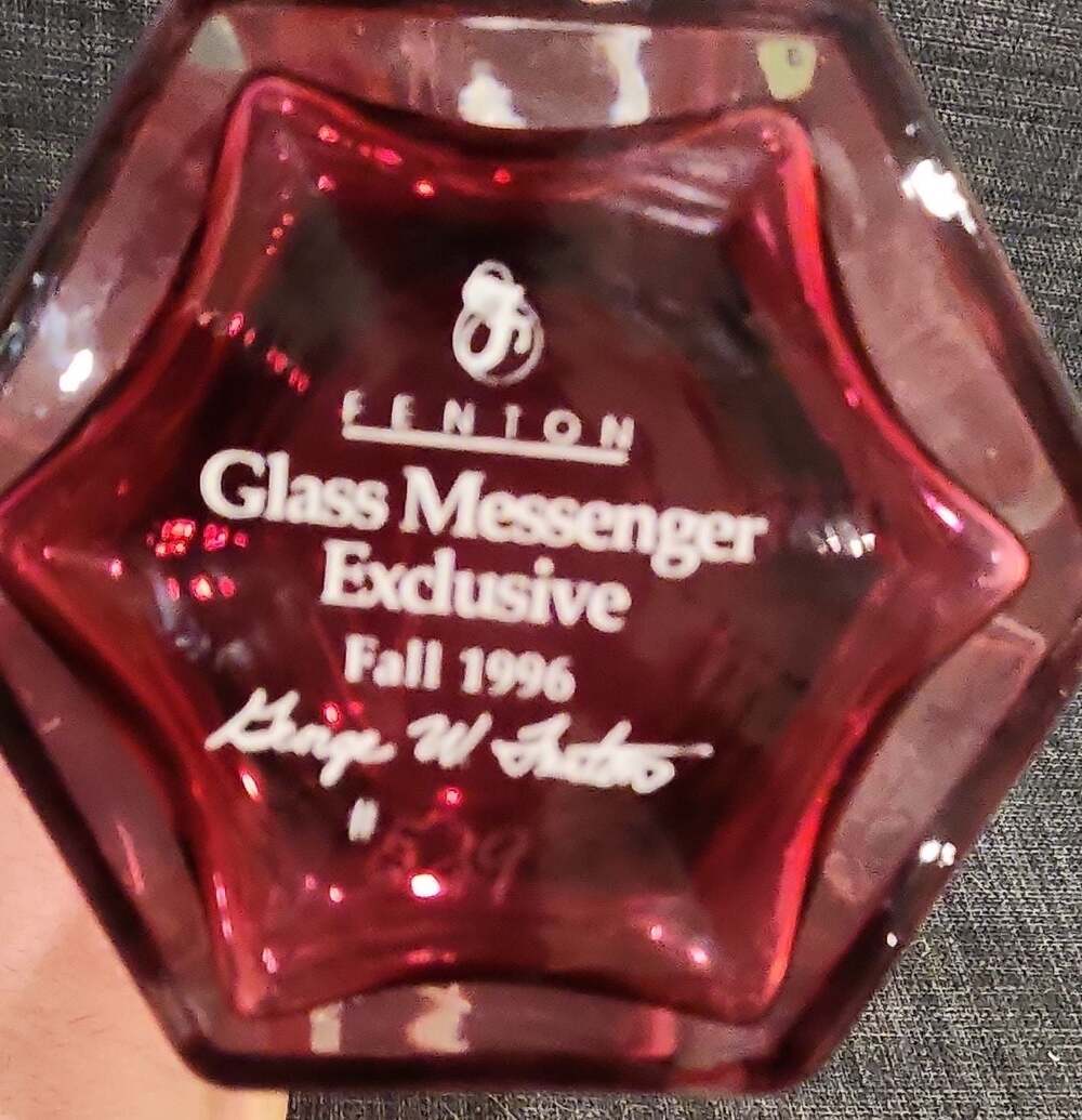 Fenton Glass Messenger Cranberry Basket - Picture 5 of 12